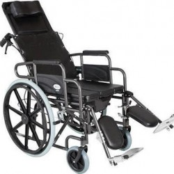 MOBIAK Αναπηρικό Αμαξίδιο Ειδικού Τύπου Reclining 24'' με Δοχείο 44cm 0806062 Μαύρο
