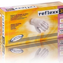 REFLEXX 38 Γάντια βινυλίου COLORE BIANCO XLarge - 100 τμχ