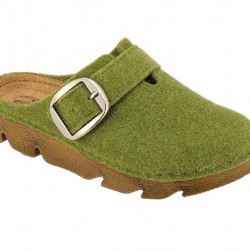 Naturelle Γυναικεία Ανατομική παντόφλα τσόχινη 2052 Πράσινο