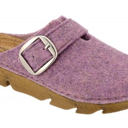 Naturelle Γυναικεία Ανατομική παντόφλα τσόχινη 2052 Μωβ