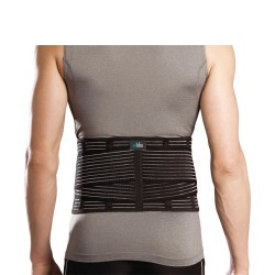 Ζώνη οσφύος με μπανέλες αεριζόμενη "Back Support" E-WA003 Μαύρο
