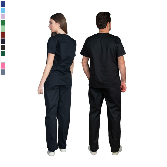 Ιατρική Στολή Μπλούζα - Παντελόνι (Σετ) Unisex Μαύρο Ιατρική Στολή Μπλούζα - Παντελόνι (Σετ) Unisex Μαύρο