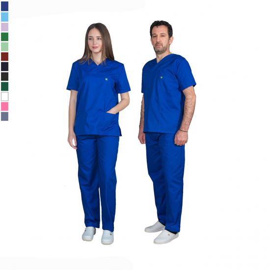 Ιατρική Στολή Μπλούζα - Παντελόνι (Σετ) Unisex Μπλέ Ιατρική Στολή Μπλούζα - Παντελόνι (Σετ) Unisex Μπλέ