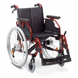 AlfaCare Αναπηρικό Αμαξίδιο Deluxe 42 cm AC-56 κόκκινο