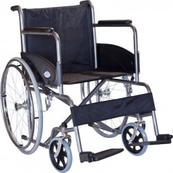 MOBIAK Αναπηρικό Αμαξίδιο Απλού Τύπου Basic 24'' 46 cm 0808483 Μαύρο