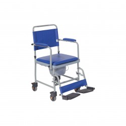 ΜΟΒΙΑΚ Αναπηρικό Αμαξίδιο Μπάνιου με Δοχείο CYAN 4'' 43 cm 0805453 Μπλε