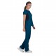 Ιατρική Στολή Γυναικεία Μπλούζα - Παντελόνι (Σετ) Stretch Πετρόλ