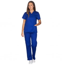 Ιατρική Στολή Γυναικεία Μπλούζα - Παντελόνι (Σετ) Μπλε 