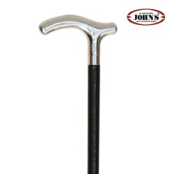 Μπαστούνι Ξύλινο με Μεταλλική Ταφ Λαβή 15281 Μαύρο JOHN'S
