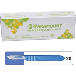 Paramount Νυστέρια με λαβή N.20 10 τεμαχίων 20NS