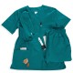 Ιατρική Στολή Μπλούζα - Παντελόνι (Σετ) Unisex Σκούρο Πράσινο