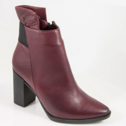 Safe Step Δερμάτινο Ανατομικό Γυναικείο Μποτάκι 12209 Μπορντώ