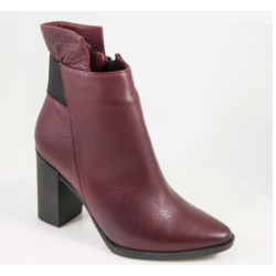 Safe Step Δερμάτινο Ανατομικό Γυναικείο Μποτάκι 12209 Μπορντώ