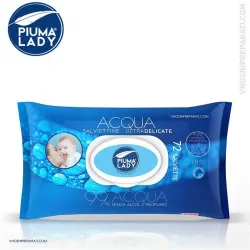 Piuma Lady Aqua – Καθαριστικά Μωρομάντηλα 99% νερό - 72 τεμάχια