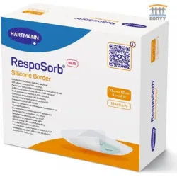 Hartmann Resposorb Silicone Border Αυτοκόλλητα Επιθέματα Κατακλίσεων 10x10 cm 10 τεμάχια