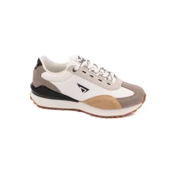 Level Anatomic Γυναικείο Αθλητικό Ανατομικό Sneaker 3210 Λευκό / Γκρι & Ταμπά Suede
