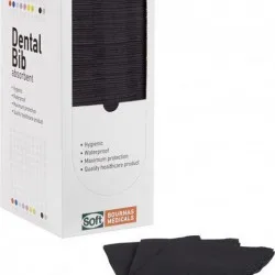 Οδοντιατρική πετσέτα Soft Care Standard 2ply με dispenser 33cm x 45cm - 125 τεμάχια Μαύρο