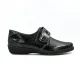 Suave Γυναικείo δερμάτινο με λουστρίνι casual London 8010T Μαύρο
