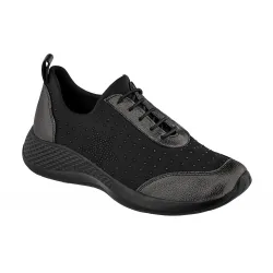 Naturelle Γυναικεία ανατομικά casual παπούτσια neoprene και δερμάτινα 9700 Μαύρο