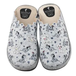 Naturelle Γυναικεία Μάλλινη Ανατομική Παντόφλα Dalmatian Γκρι