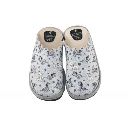 Naturelle Γυναικεία Μάλλινη Ανατομική Παντόφλα Dalmatian Γκρι