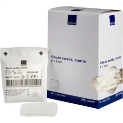 Abena Επιθέματα Γάζας κλασικά, αποστειρωμένα 8ply  5x5cm 220985 - 100 τεμάχια