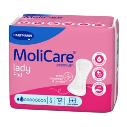Hartmann Molicare Premium Lady Σερβιέτες ελαφράς ακράτειας 1 σταγόνα 1680350 - 12 τεμάχια