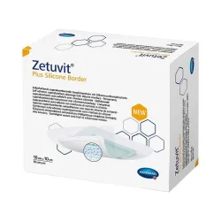 Hartmann Zetuvit Plus Silicone Border Επιθέματα Κατακλίσεων 10x10 cm 1 τεμάχιo