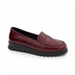 Level Anatomic Ανατομικό Γυναικείο loafer δερμάτινο λουστρίνι 6570 Μπορντώ
