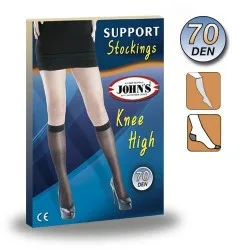 Κάλτσες φλεβίτιδος κάτω γόνατος 70 den (15 - 18 mmHg) John's 214575 Μαύρο