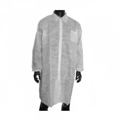 Softcare Ρόμπα Επισκεπτών Non-Woven Με Κουμπιά  (Labcoat) Λευκή - 1 Τεμάχιο