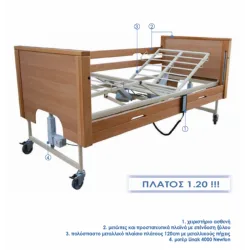 Κρεβάτι Ηλεκτρικό Πολύσπαστο PRISMA BARIATRIC 120 (με 12 άτοκες δόσεις)