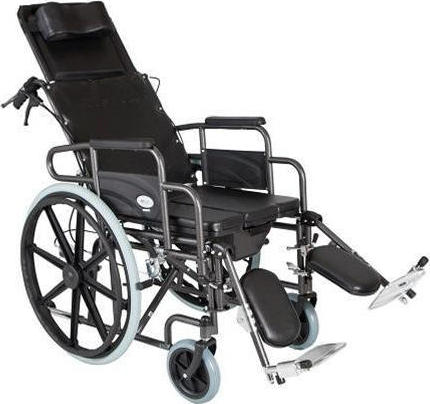 MOBIAK Αναπηρικό Αμαξίδιο Ειδικού Τύπου Reclining 24'' με Δοχείο 44 cm 0806062 Μαύρο