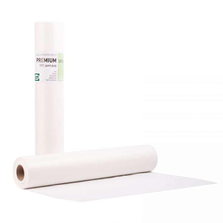 Εξεταστικό Ρολό Πλαστικό + Χαρτί Premium Standard 58cm x 50m Λευκό Εξεταστικό Ρολό Πλαστικό + Χαρτί Premium Standard 58cm x 50m Λευκό