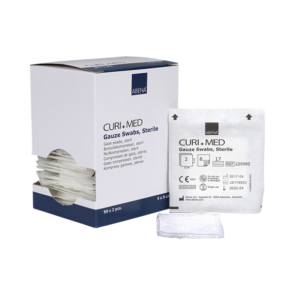 Curi Med Επιθέματα Γάζας Απλά Αποστειρωμένα 8ply 5x5cm 220985 - 100 τεμάχια Curi Med Επιθέματα Γάζας Απλά Αποστειρωμένα 8ply 5x5cm 220985 - 100 τεμάχια