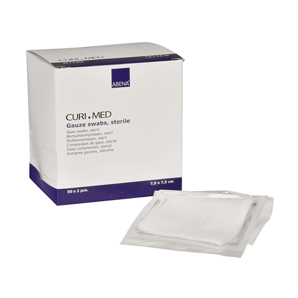 Curi Med Επιθέματα Γάζας Απλά Αποστειρωμένα 8ply 7,5x7,5cm 220990 - 100 τεμάχια Curi Med Επιθέματα Γάζας Απλά Αποστειρωμένα 8ply 7,5x7,5cm 220990 - 100 τεμάχια