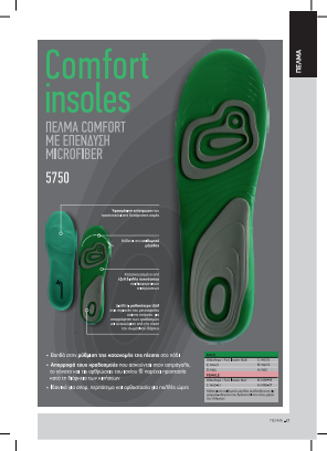 Anatomic Line Πέλμα  Comfort με επένδυση Microfiber 00-5750 