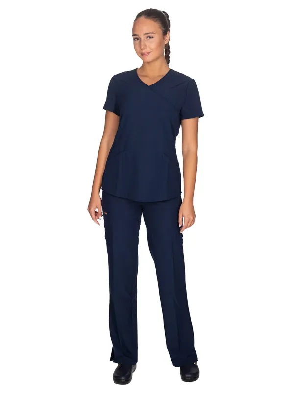 Ιατρική Στολή Γυναικεία Μπλούζα - Παντελόνι (Σετ) Stretch Σκούρο Μπλε