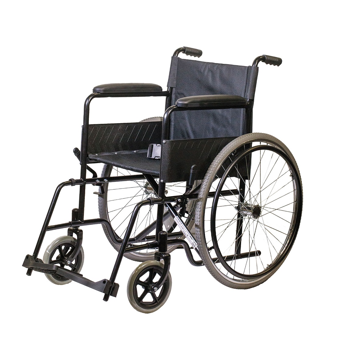 MOBIAK Αναπηρικό Αμαξίδιο Απλού Τύπου Basic Ι 24'' 50 cm Μαύρο 0808383i