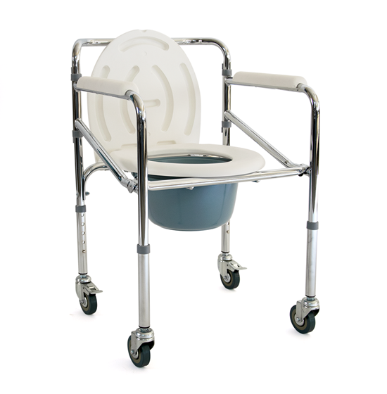 Καρέκλα WC τροχήλατη ρυθμιζόμενου ύψους 09-2-115