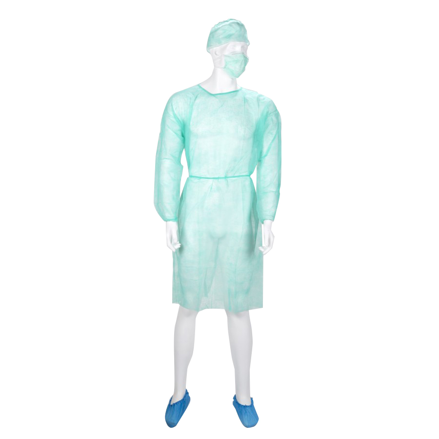 Εξεταστική ρόμπα πράσινη non woven (10 τεμάχια) one size