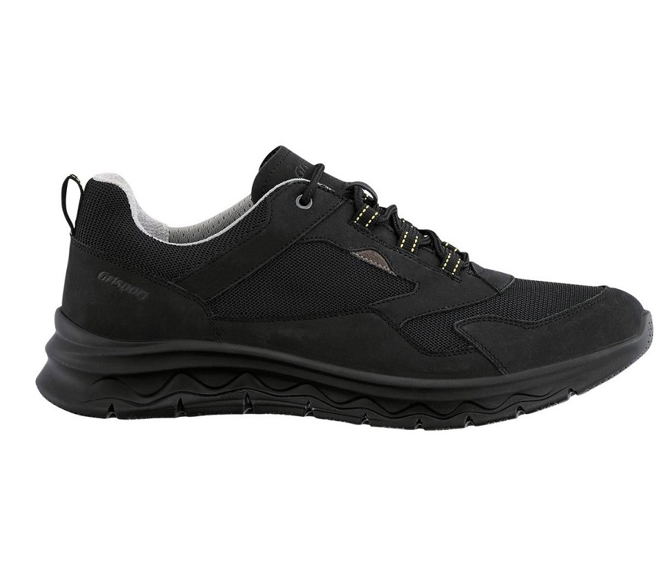 Grisport Ανδρικό ανατομικό δερμάτινο παπούτσι casual 44514 Μαύρο