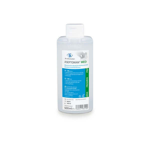 Dr.Schumacher Aseptoman Med Αλκοολούχο Απολυμαντικό Χεριών 500ml Χεριών Dr.Schumacher Aseptoman Med Αλκοολούχο Απολυμαντικό Χεριών 500ml Χεριών