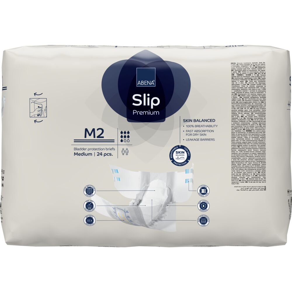 Abena Slip Premium Πάνα ακράτειας Νύχτας M2 - 4 x 24 τεμάχια 1000021285 (κιβώτιο) Abena Slip Premium Πάνα ακράτειας Νύχτας M2 - 4 x 24 τεμάχια 1000021285 (κιβώτιο)