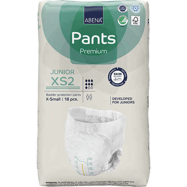 Abena Pants Premium Εσώρουχο ακράτειας Νύχτας Junior XS2 - Συσκευασία 14 τεμαχίων 1000018730