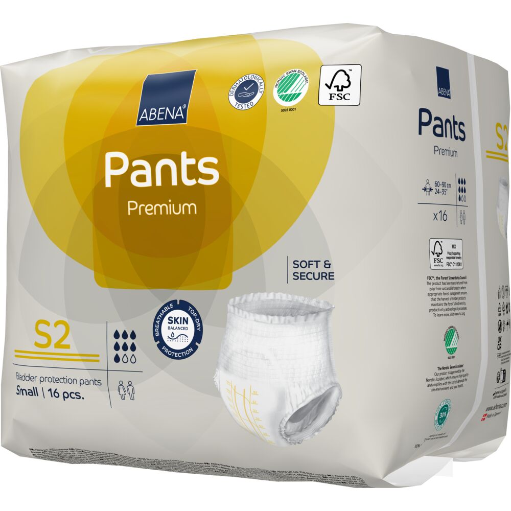 Abena Pants Premium Εσώρουχο ακράτειας Νύχτας S2 1000021319 - Συσκευασία 16 τεμαχίων 