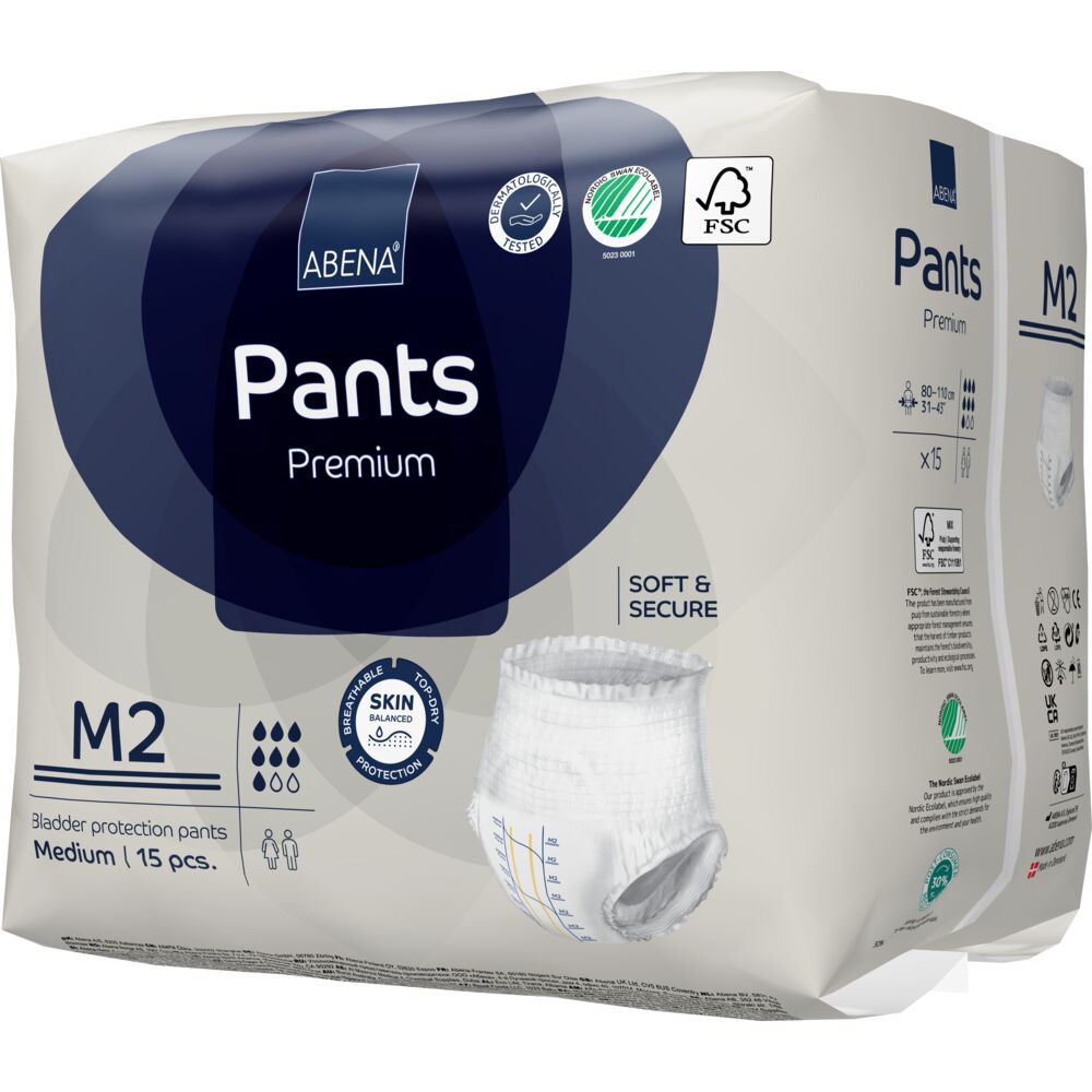 Abena Pants Premium Εσώρουχο ακράτειας Νύχτας M2 - Συσκευασία 15 τεμαχίων 1000021323