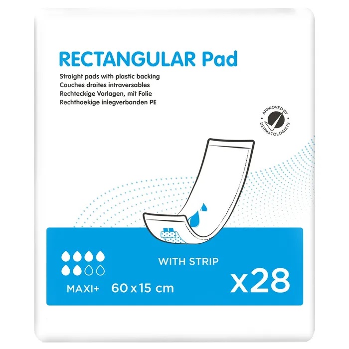 iD Σερβιέτες ακράτειας ορθογώνιες Rectangular Pads Maxi Plus 60x15 cM (1070 ml) - 28 τεμάχια 