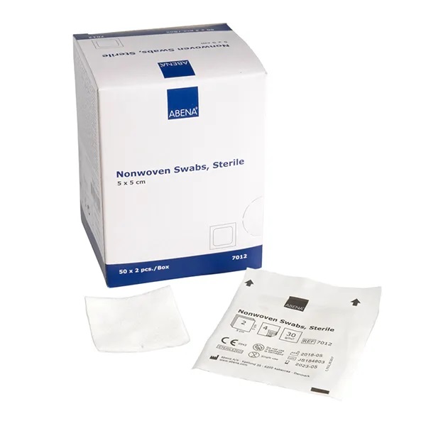 Abena Επιθέματα Non woven Αποστειρωμένα 4ply 5x5cm 7012 - 50 x 2 τεμάχια Abena Επιθέματα Non woven Αποστειρωμένα 4ply 5x5cm 7012 - 50 x 2 τεμάχια