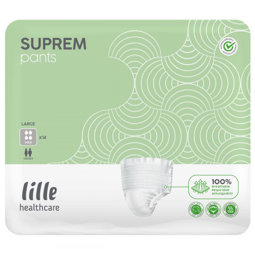 Lille Supreme Pants Εσώρουχα Ακράτειας ενηλίκων Medium 80-110 cm -8x14 τεμάχια (κιβώτιο) Lille Supreme Pants Εσώρουχα Ακράτειας ενηλίκων Medium 80-110 cm -8x14 τεμάχια (κιβώτιο)